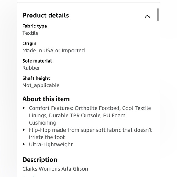 NWOT CLARKS Women's Arla Glison Flip-Flop - Black Textile with Daisies - size 10 - Picture 5 of 5